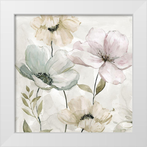 Garden Grays White Modern Wood Framed Art Print by Robinson, Carol
