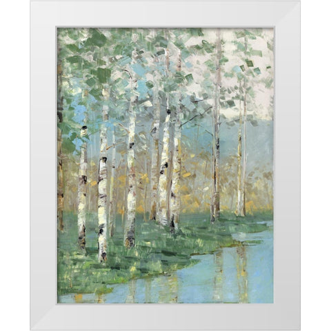 Birch White Modern Wood Framed Art Print by Swatland, Sally