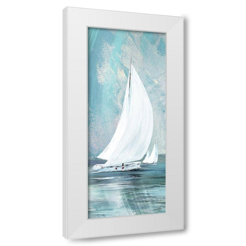 Soft Sail I White Modern Wood Framed Art Print by Knutsen, Conrad