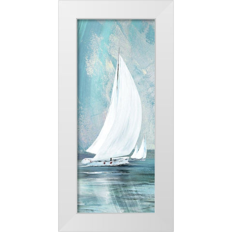 Soft Sail I White Modern Wood Framed Art Print by Knutsen, Conrad