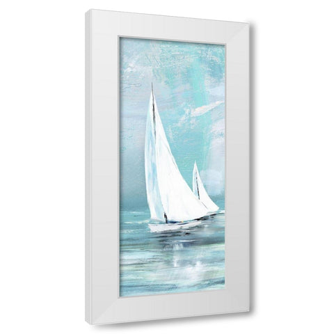 Soft Sail II White Modern Wood Framed Art Print by Knutsen, Conrad