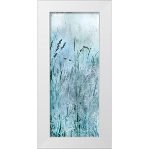 Blue Field White Modern Wood Framed Art Print by Weisz, Irene