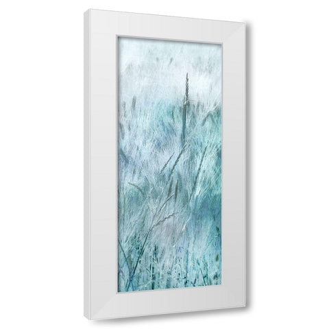 Blue Field White Modern Wood Framed Art Print by Weisz, Irene