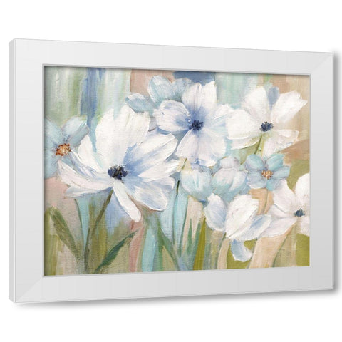 Spring Day White Modern Wood Framed Art Print by Nan