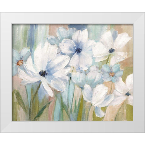 Spring Day White Modern Wood Framed Art Print by Nan