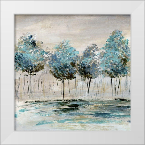 Line Dance White Modern Wood Framed Art Print by Craven, Katrina
