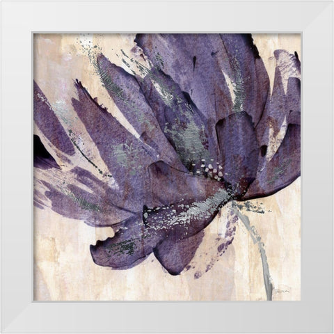 Purple Jewel White Modern Wood Framed Art Print by Craven, Katrina