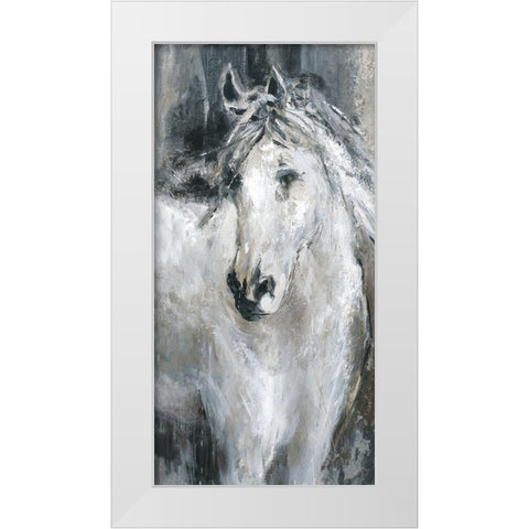 Facing The Wind White Modern Wood Framed Art Print by Robinson, Carol