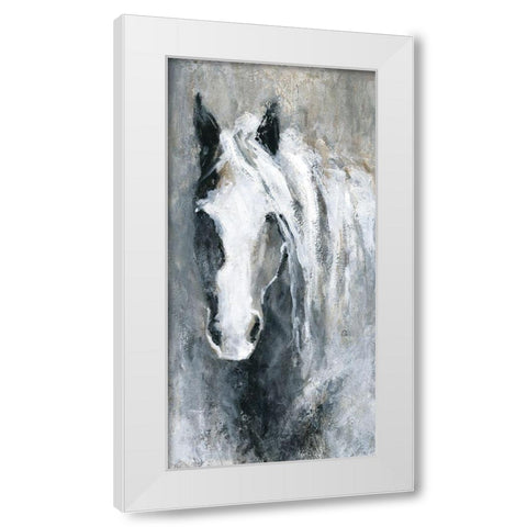 Morning Greeting White Modern Wood Framed Art Print by Robinson, Carol