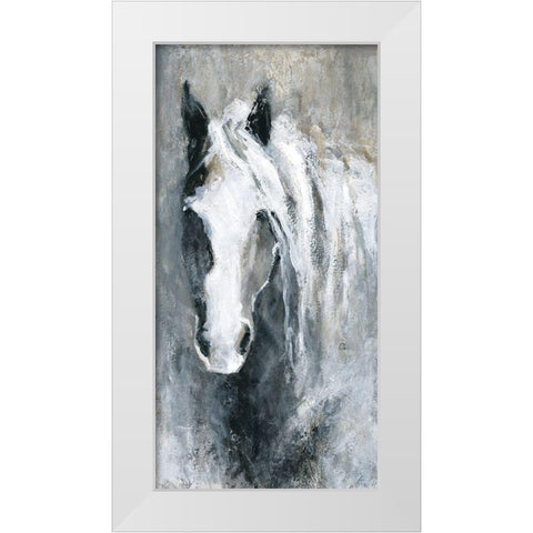 Morning Greeting White Modern Wood Framed Art Print by Robinson, Carol
