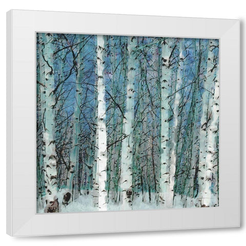Birchgrove White Modern Wood Framed Art Print by Burghardt, James
