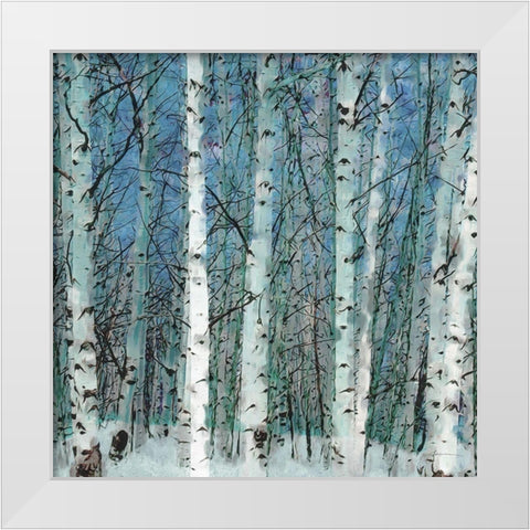 Birchgrove White Modern Wood Framed Art Print by Burghardt, James