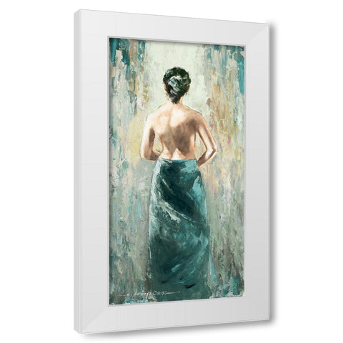 Demure I White Modern Wood Framed Art Print by Orme, E. Anthony