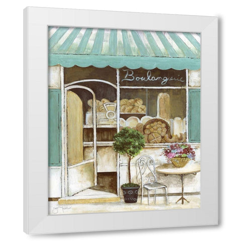 Boulangerie White Modern Wood Framed Art Print by Tava Studios
