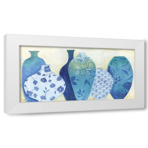Chinoiserie Home White Modern Wood Framed Art Print by Tava Studios