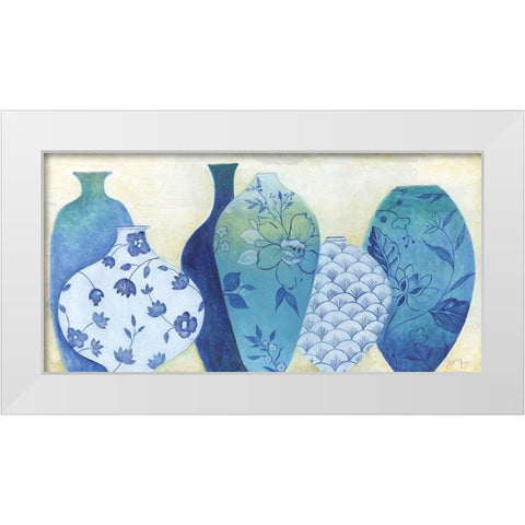 Chinoiserie Home White Modern Wood Framed Art Print by Tava Studios