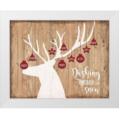 Dashing Through White Modern Wood Framed Art Print by Murray, Amanda