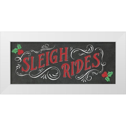 Sleigh Rides White Modern Wood Framed Art Print by Murray, Amanda