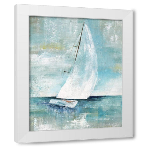 Come Sailing I White Modern Wood Framed Art Print by Nan