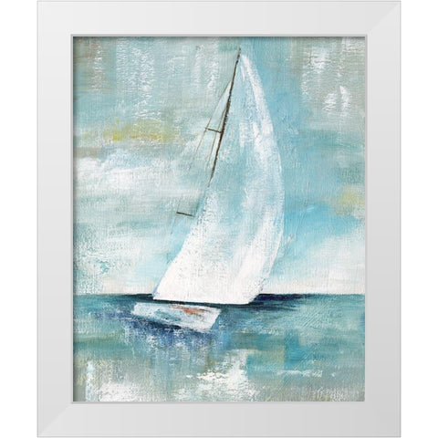 Come Sailing I White Modern Wood Framed Art Print by Nan