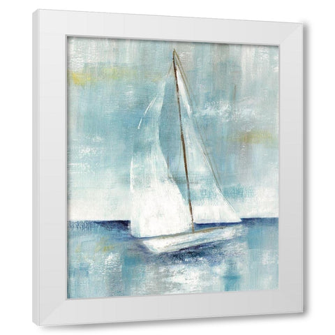 Come Sailing I White Modern Wood Framed Art Print by Nan