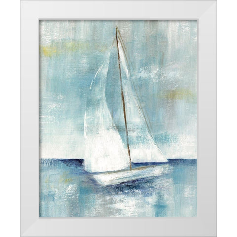 Come Sailing I White Modern Wood Framed Art Print by Nan