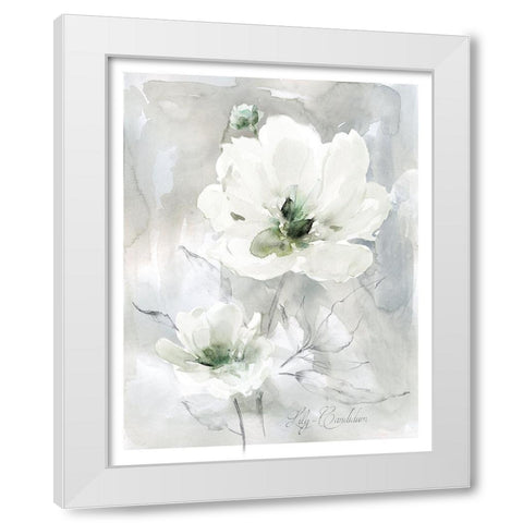 White Lily White Modern Wood Framed Art Print by Robinson, Carol