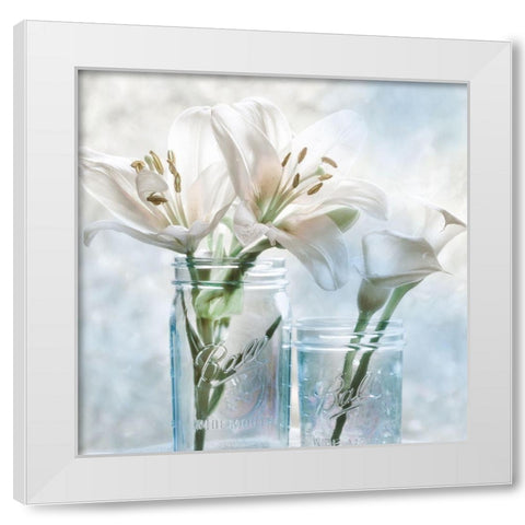 Ball Mason Lily II White Modern Wood Framed Art Print by Weisz, Irene