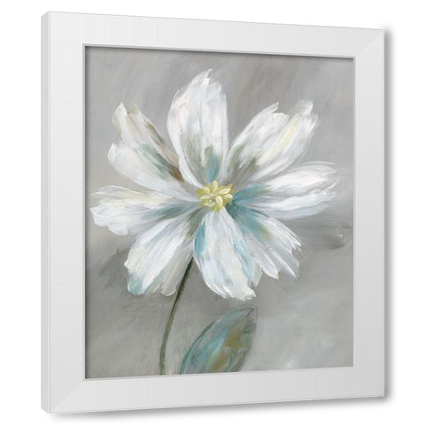 Simple Flower I White Modern Wood Framed Art Print by Nan