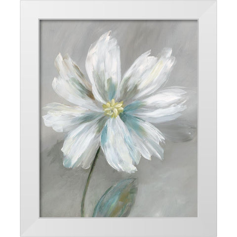 Simple Flower I White Modern Wood Framed Art Print by Nan