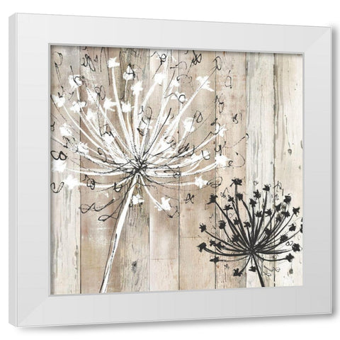 Farmhouse Fluff White Modern Wood Framed Art Print by Craven, Katrina
