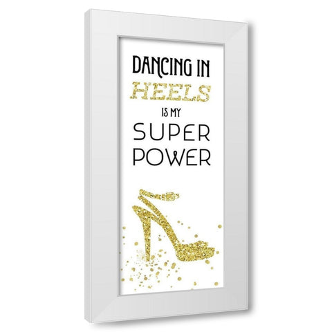 Dancing In Heels White Modern Wood Framed Art Print by Murray, Amanda