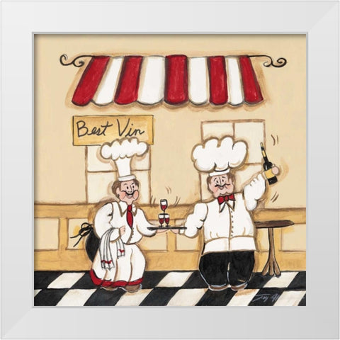 Best Vin White Modern Wood Framed Art Print by Alldredge, Joy