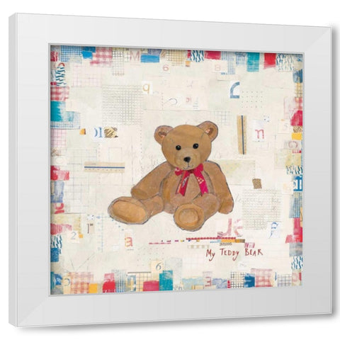 My Teddy Bear White Modern Wood Framed Art Print by Pope, Kate and Elizabeth