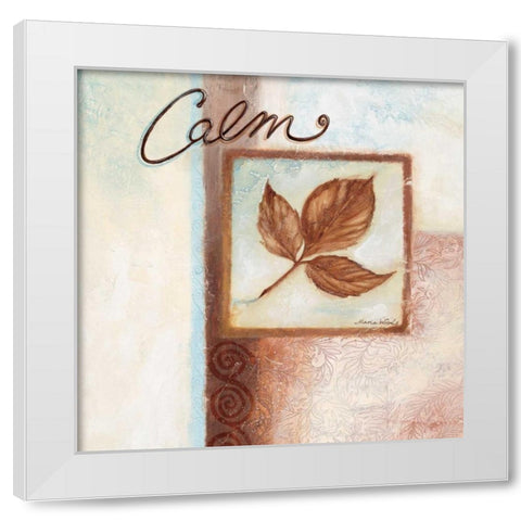Calm White Modern Wood Framed Art Print by Woods, Maria