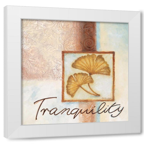 Tranquility White Modern Wood Framed Art Print by Woods, Maria