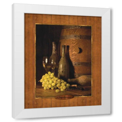 Vineyard Tour II White Modern Wood Framed Art Print by Dancause, Alain