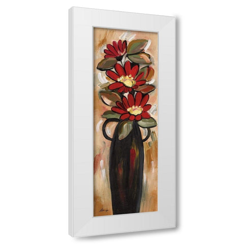 Summer Daisies I White Modern Wood Framed Art Print by Alldredge, Joy