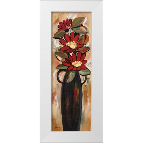 Summer Daisies I White Modern Wood Framed Art Print by Alldredge, Joy