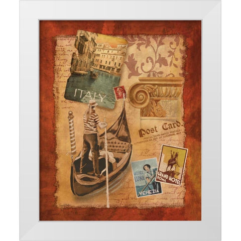 Memories of Italy White Modern Wood Framed Art Print by Knutsen, Conrad