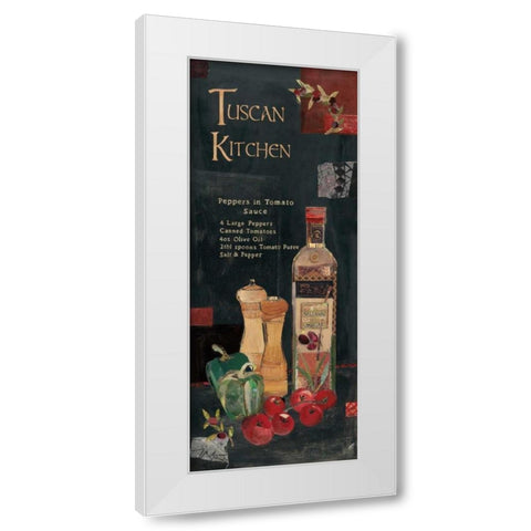 Peppers in Tomato Sauce White Modern Wood Framed Art Print by Pope, Kate and Elizabeth