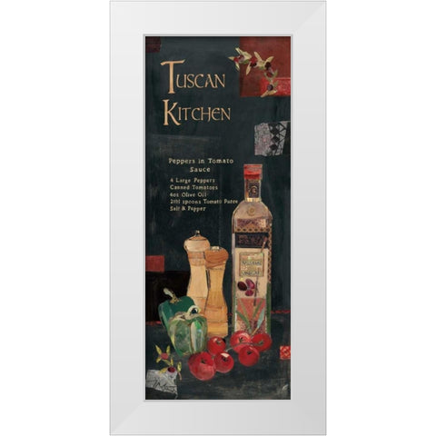 Peppers in Tomato Sauce White Modern Wood Framed Art Print by Pope, Kate and Elizabeth