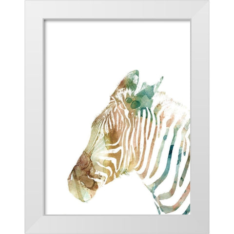 African Colors White Modern Wood Framed Art Print by Robinson, Carol