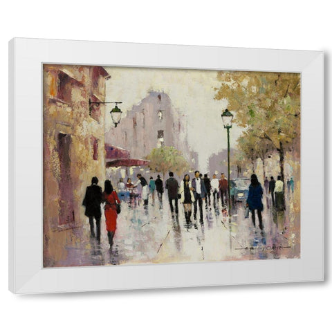 Paris Afternoon I White Modern Wood Framed Art Print by Orme, E. Anthony