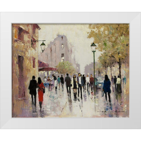 Paris Afternoon I White Modern Wood Framed Art Print by Orme, E. Anthony