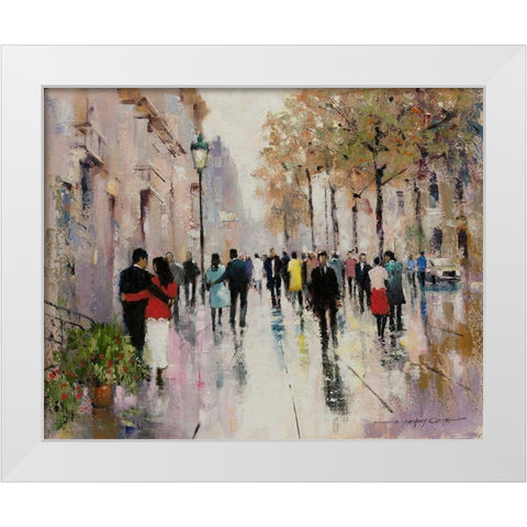 Paris Afternoon II White Modern Wood Framed Art Print by Orme, E. Anthony