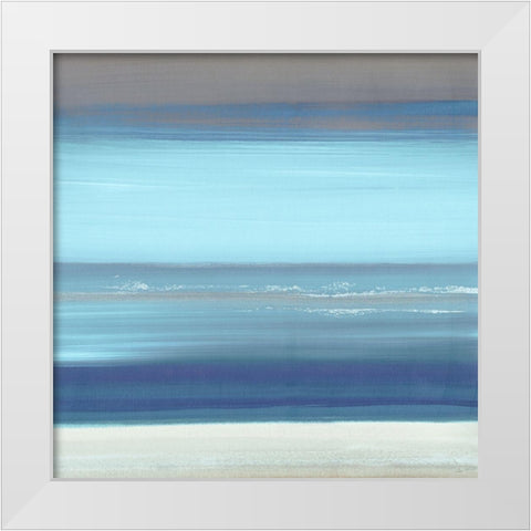 By the Sea II White Modern Wood Framed Art Print by Butler, John