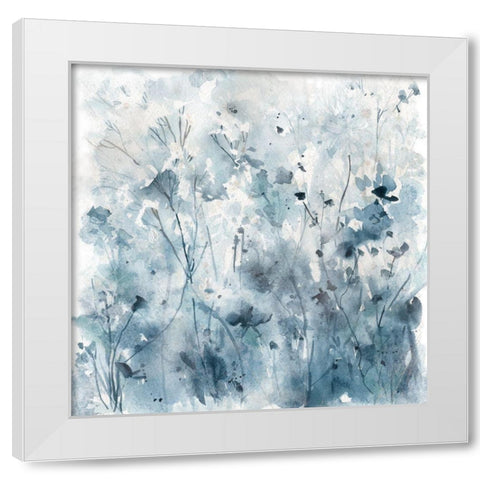 Misty Wildflower White Modern Wood Framed Art Print by Robinson, Carol