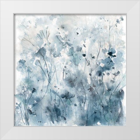 Misty Wildflower White Modern Wood Framed Art Print by Robinson, Carol