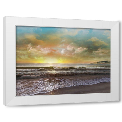 Dusk Embrace White Modern Wood Framed Art Print by Calascibetta, Mike